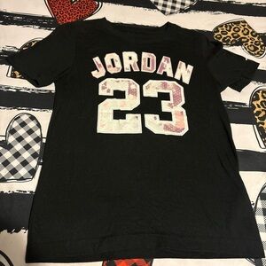 Jordan Kids Black and White Graphic Tee
